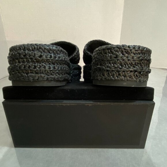 Open Edit Gisella Platform Slide Sandal Black Women's 7 - Picture 9 of 13